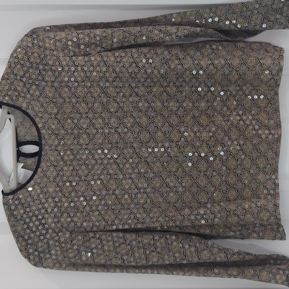 Silk Sequin Top